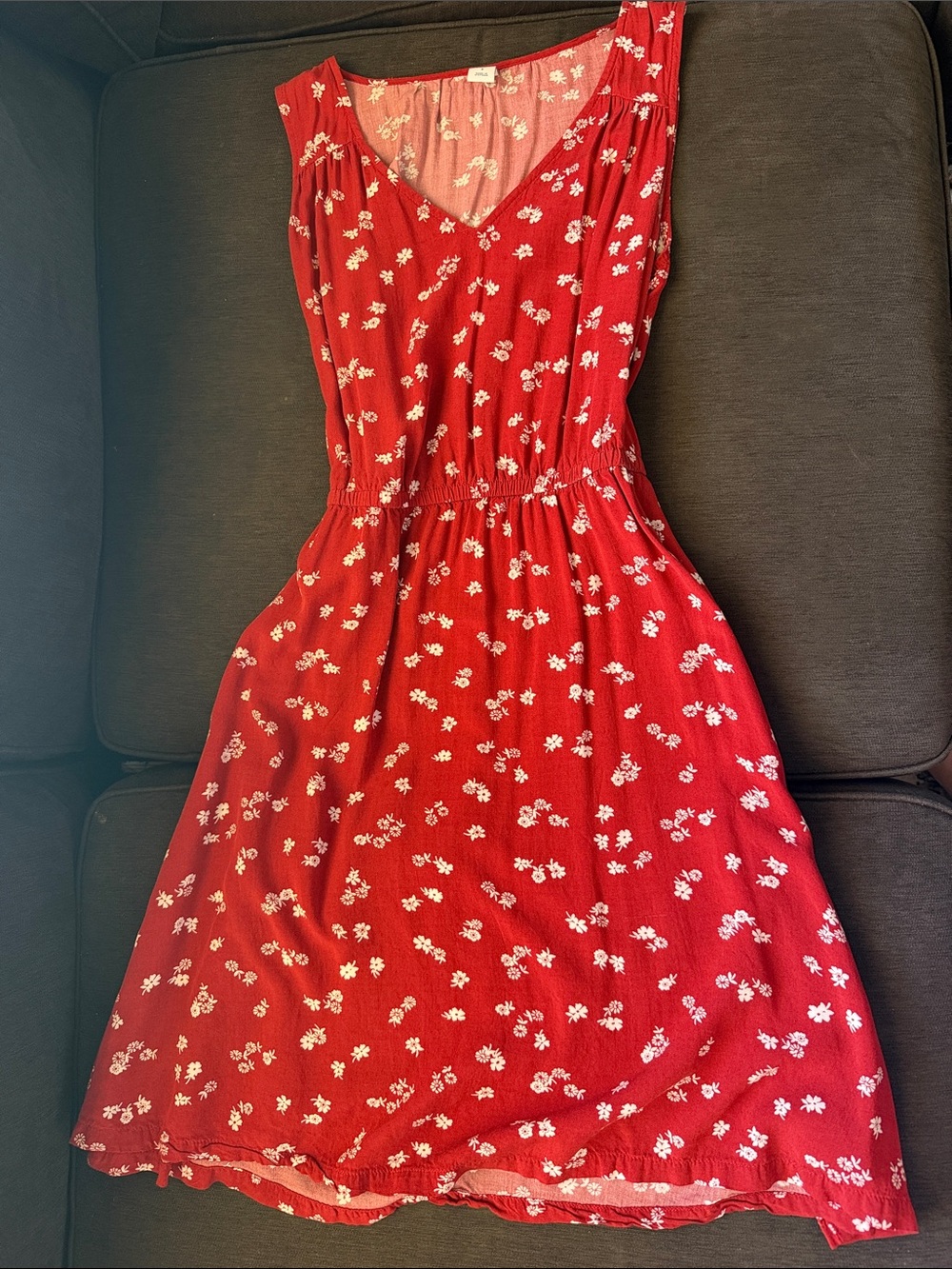 Red floral Old Navy summer dress